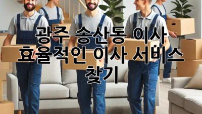 광주 송산동 이사, 효율적인 이사 서비스 찾기