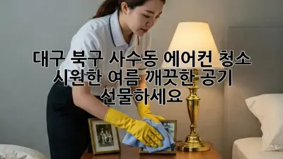 대구 북구 사수동 에어컨 청소: 시원한 여름, 깨끗한 공기 선물하세요!